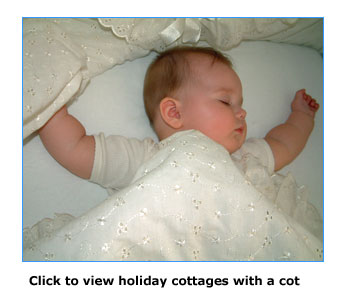 holiday cottages with a cot