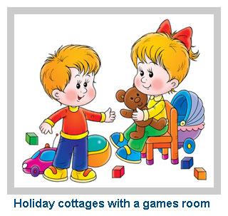 self catering family cottages with a games room