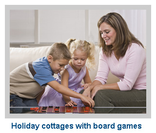 family selfcatering holiday cottages with board games