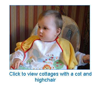holiday cottages with a cot and high chair